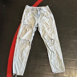 American Eagle Outfitters Light Blue Ripped Skinny Jeans